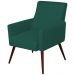 Kit 02 Poltronas Decorativas Para Sala de Estar e Recepção Maria W01 Pés Palito Verde Musgo - Lyam Decor