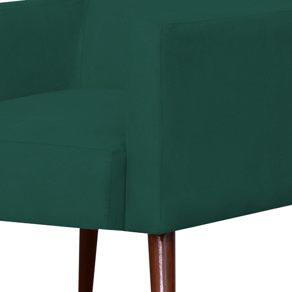 Kit 02 Poltronas Decorativas Para Sala de Estar e Recepção Maria W01 Pés Palito Verde Musgo - Lyam Decor