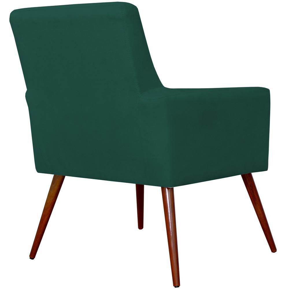 Kit 02 Poltronas Decorativas Para Sala de Estar e Recepção Maria W01 Pés Palito Verde Musgo - Lyam Decor