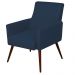 Kit 02 Poltronas Decorativas Para Sala de Estar e Recepção Maria W01 Suede Azul Marinho - Lyam Decor