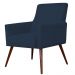 Kit 02 Poltronas Decorativas Para Sala de Estar e Recepção Maria W01 Suede Azul Marinho - Lyam Decor