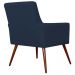 Kit 02 Poltronas Decorativas Para Sala de Estar e Recepção Maria W01 Suede Azul Marinho - Lyam Decor