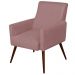 Kit 02 Poltronas Decorativas Para Sala de Estar e Recepção Maria W01 Suede Rosê - Lyam Decor