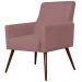 Kit 02 Poltronas Decorativas Para Sala de Estar e Recepção Maria W01 Suede Rosê - Lyam Decor