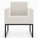 Kit 02 Poltronas Decorativas Sala Base fixa Metal Helô L02 Linho Cru Couríssimo Camel - Lyam Decor