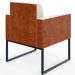 Kit 02 Poltronas Decorativas Sala Base fixa Metal Helô L02 Linho Cru Couríssimo Camel - Lyam Decor
