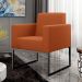 Kit 02 Poltronas Decorativas Sala Base fixa Metal Helô L02 Tecido Terracota - Lyam Decor