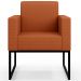 Kit 02 Poltronas Decorativas Sala Base fixa Metal Helô L02 Tecido Terracota - Lyam Decor