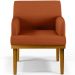 Kit 02 Poltronas Decorativas Sala De Estar Beatriz Base Mel W01 Tecido Terracota - Lyam Decor