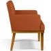 Kit 02 Poltronas Decorativas Sala De Estar Beatriz Base Mel W01 Tecido Terracota - Lyam Decor