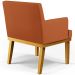 Kit 02 Poltronas Decorativas Sala De Estar Beatriz Base Mel W01 Tecido Terracota - Lyam Decor