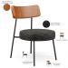 Kit 02 Poltronas Decorativas Sala De Estar Fixa Londres L02 Couríssimo Camel Linho Chumbo - Lyam