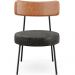 Kit 02 Poltronas Decorativas Sala De Estar Fixa Londres L02 Couríssimo Camel Linho Chumbo - Lyam