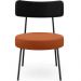 Kit 02 Poltronas Decorativas Sala De Estar Londres L02 Couríssimo Preto Tecido Terracota - Lyam