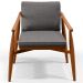 Kit 02 Poltronas Decorativas Sala Estar Cintas de Corano Lavínia B04 Linho Cinza Escuro - Lyam Decor