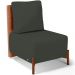 Kit 02 Poltronas Decorativas Sala Estar Living Hungria L02 Couríssimo Camel Linho Verde Musgo - Lyam