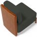 Kit 02 Poltronas Decorativas Sala Estar Living Hungria L02 Couríssimo Camel Linho Verde Musgo - Lyam