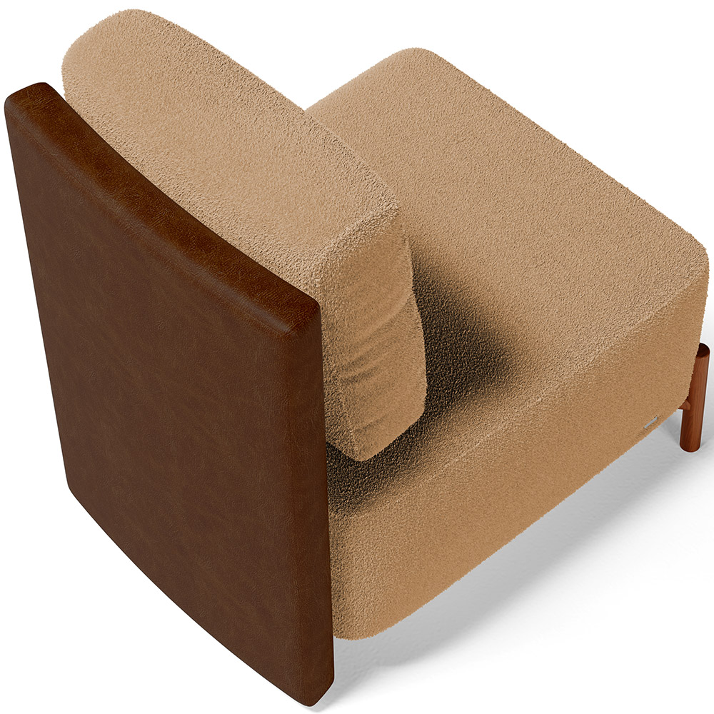 Kit 02 Poltronas Decorativas Sala Estar Living Hungria L02 Couríssimo Marrom Bouclê Mostarda - Lyam
