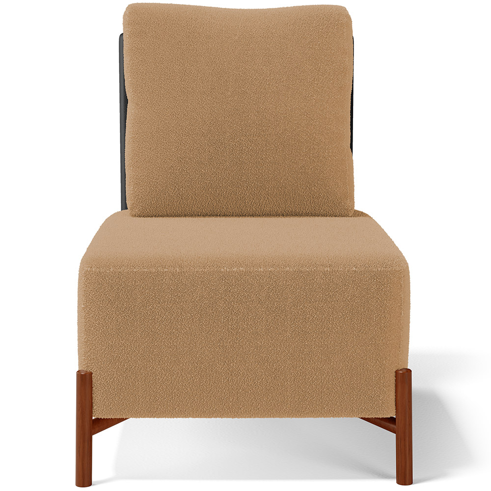 Kit 02 Poltronas Decorativas Sala Estar Living Hungria L02 Couríssimo Preto Bouclê Mostarda - Lyam