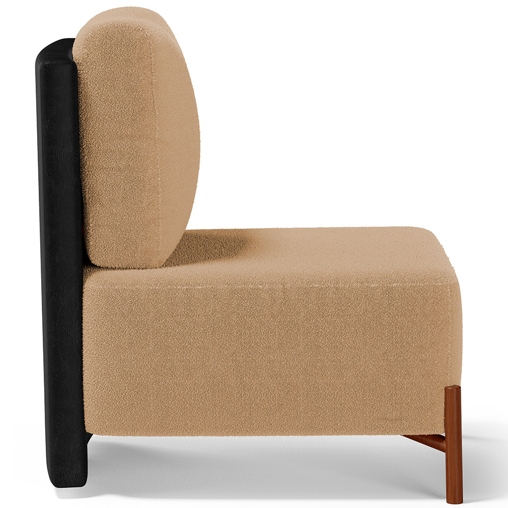 Kit 02 Poltronas Decorativas Sala Estar Living Hungria L02 Couríssimo Preto Bouclê Mostarda - Lyam