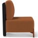 Kit 02 Poltronas Decorativas Sala Estar Living Hungria L02 Couríssimo Preto Bouclê Terracota - Lyam