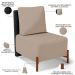 Kit 02 Poltronas Decorativas Sala Estar Living Hungria L02 Couríssimo Preto Linho Bege Escuro - Lyam