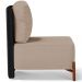 Kit 02 Poltronas Decorativas Sala Estar Living Hungria L02 Couríssimo Preto Linho Bege Escuro - Lyam