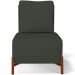Kit 02 Poltronas Decorativas Sala Estar Living Hungria L02 Couríssimo Preto Linho Verde Musgo - Lyam