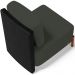 Kit 02 Poltronas Decorativas Sala Estar Living Hungria L02 Couríssimo Preto Linho Verde Musgo - Lyam