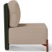 Kit 02 Poltronas Decorativas Sala Estar Living Hungria L02 Couríssimo Verde Linho Bege Escuro - Lyam
