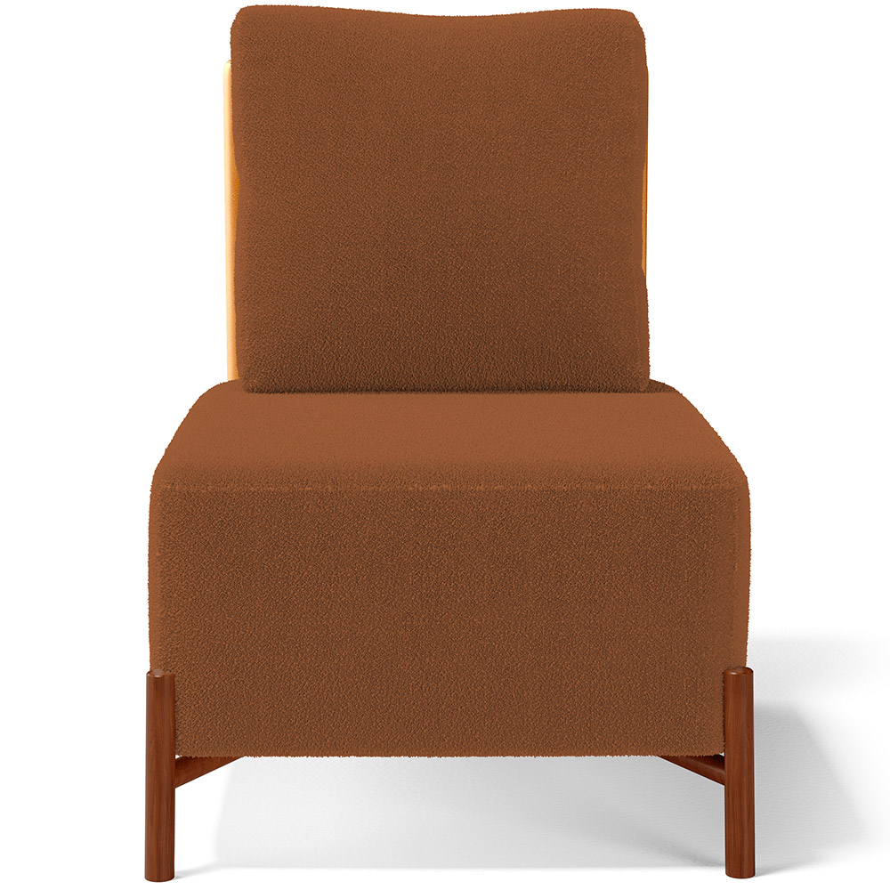 Kit 02 Poltronas Decorativas Sala Estar Living Hungria L02 Couríssimo Whisky Bouclê Terracota - Lyam