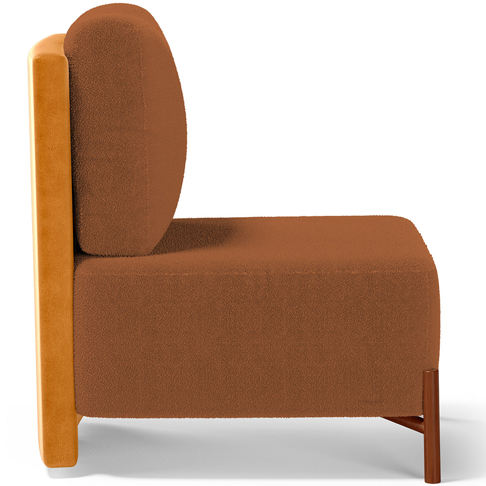 Kit 02 Poltronas Decorativas Sala Estar Living Hungria L02 Couríssimo Whisky Bouclê Terracota - Lyam