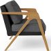 Kit 02 Poltronas Decorativas Sala Estar Pietra L02 Couríssimo Preto Linho Cinza Escuro - Lyam Decor