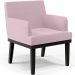Kit 02 Poltronas Decorativas Sala de Estar Base Preto Beatriz W01 Bouclê Rosê - Lyam Decor
