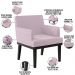 Kit 02 Poltronas Decorativas Sala de Estar Base Preto Beatriz W01 Bouclê Rosê - Lyam Decor