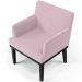 Kit 02 Poltronas Decorativas Sala de Estar Base Preto Beatriz W01 Bouclê Rosê - Lyam Decor