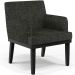 Kit 02 Poltronas Decorativas Sala de Estar Base Preto Beatriz W01 Linho Chumbo - Lyam Decor