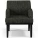 Kit 02 Poltronas Decorativas Sala de Estar Base Preto Beatriz W01 Linho Chumbo - Lyam Decor