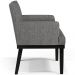 Kit 02 Poltronas Decorativas Sala de Estar Base Preto Beatriz W01 Linho Cinza Escuro - Lyam Decor