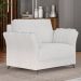 Kit 02 Poltronas Decorativas Sala de Estar Álamo M03 Bouclê Branco - Lyam Decor