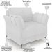 Kit 02 Poltronas Decorativas Sala de Estar Álamo M03 Bouclê Branco - Lyam Decor