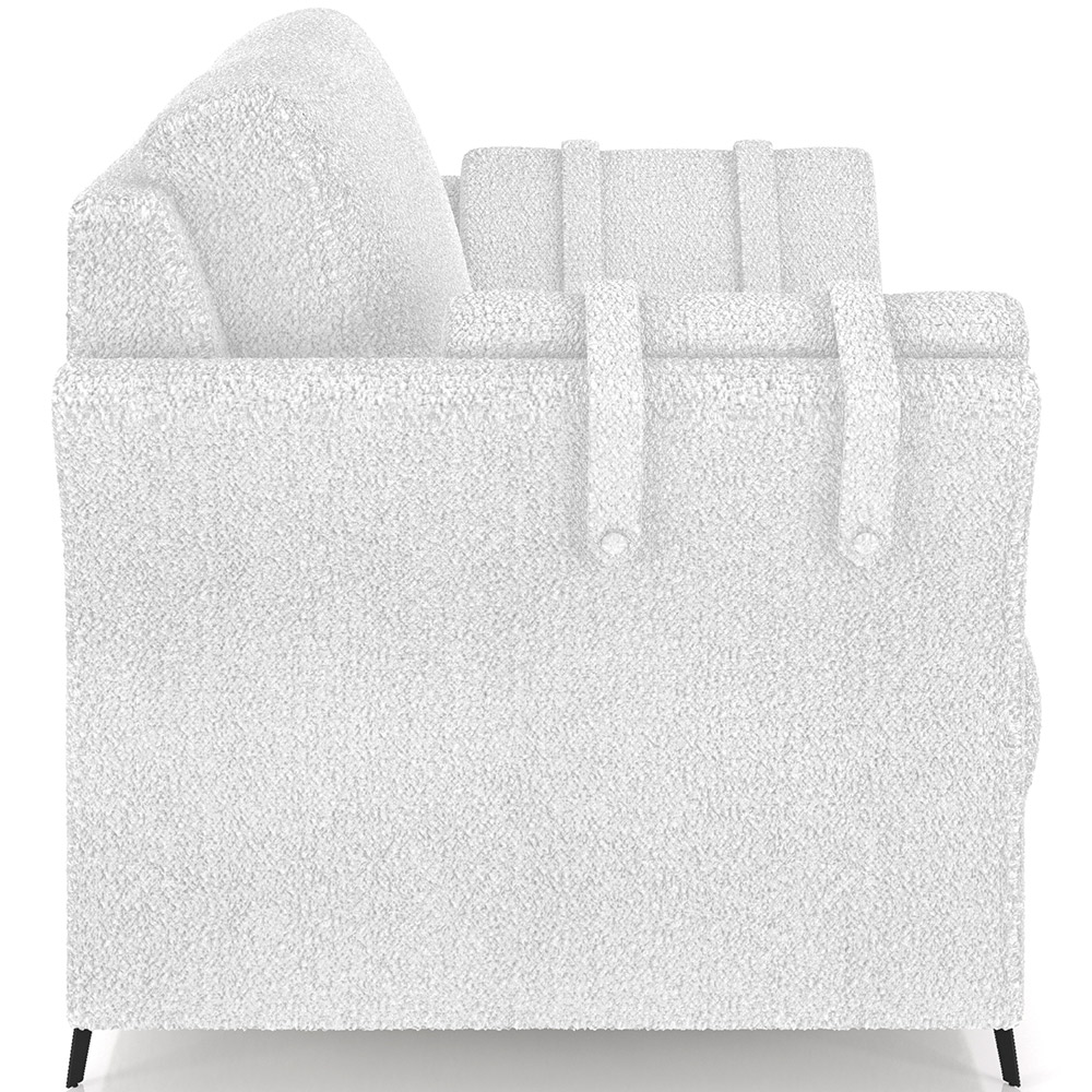 Kit 02 Poltronas Decorativas Sala de Estar Álamo M03 Bouclê Branco - Lyam Decor