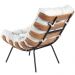 Kit 02 Poltronas Decorativas Sala de Estar Costela L04 Couro Branco - Lyam Decor
