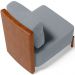 Kit 02 Poltronas Decorativas Sala de Estar Living Hungria L02 Couríssimo Camel Bouclê Cinza - Lyam