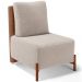 Kit 02 Poltronas Decorativas Sala de Estar Living Hungria L02 Couríssimo Camel Bouclê Creme - Lyam