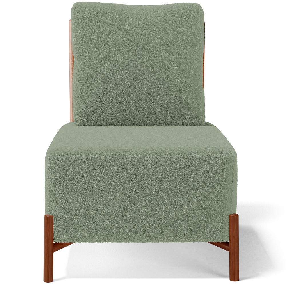Kit 02 Poltronas Decorativas Sala de Estar Living Hungria L02 Couríssimo Camel Bouclê Oliva - Lyam