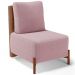 Kit 02 Poltronas Decorativas Sala de Estar Living Hungria L02 Couríssimo Camel Bouclê Rosê - Lyam