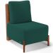 Kit 02 Poltronas Decorativas Sala de Estar Living Hungria L02 Couríssimo Camel Bouclê Verde - Lyam