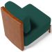 Kit 02 Poltronas Decorativas Sala de Estar Living Hungria L02 Couríssimo Camel Bouclê Verde - Lyam
