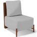 Kit 02 Poltronas Decorativas Sala de Estar Living Hungria L02 Couríssimo Marrom Linho Cinza - Lyam